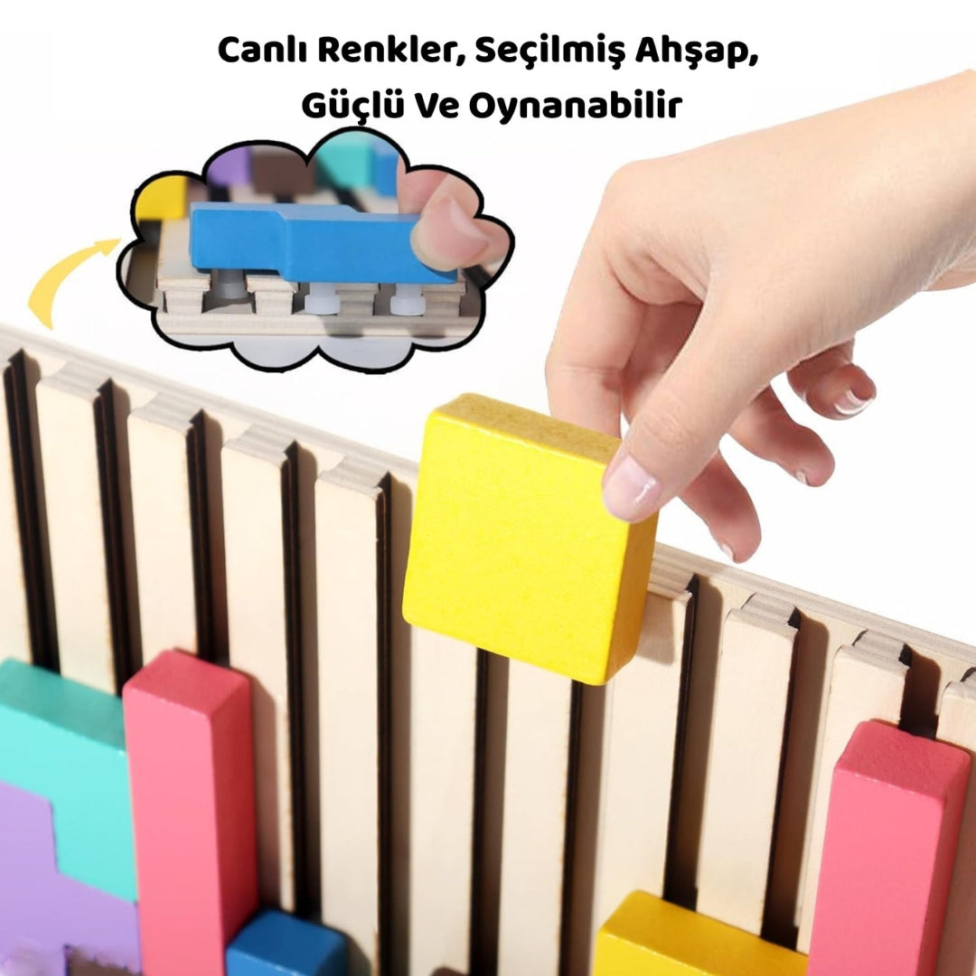 Montessori Ahşap Tetris