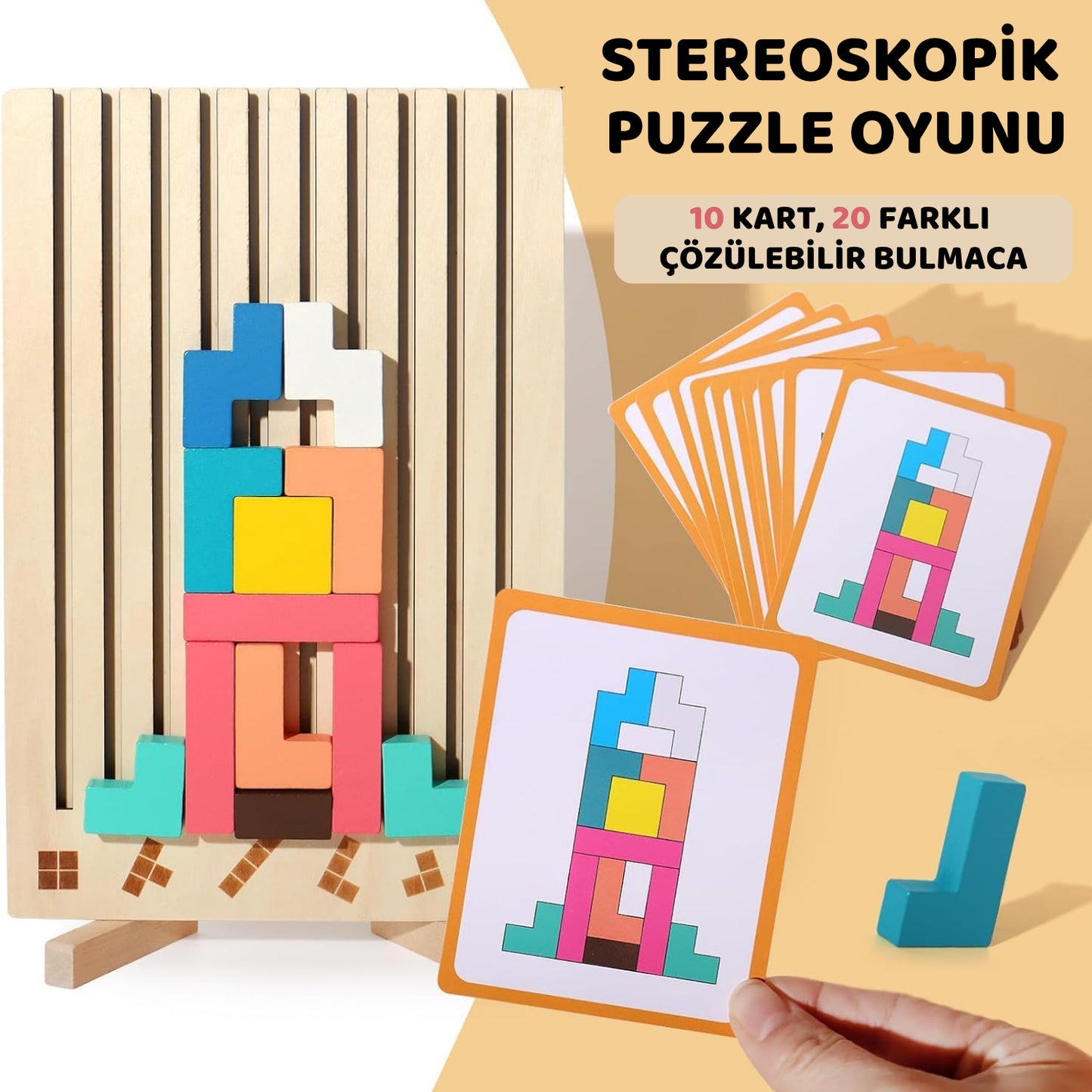 Montessori Ahşap Tetris