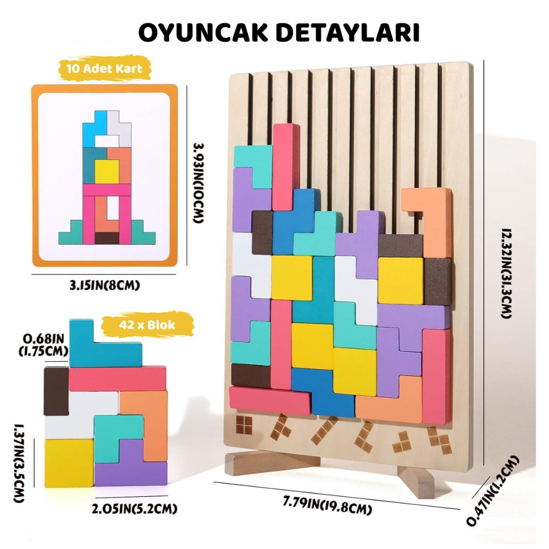 Montessori Ahşap Tetris