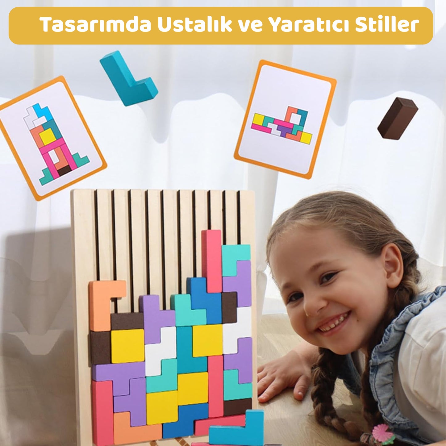 Montessori Ahşap Tetris