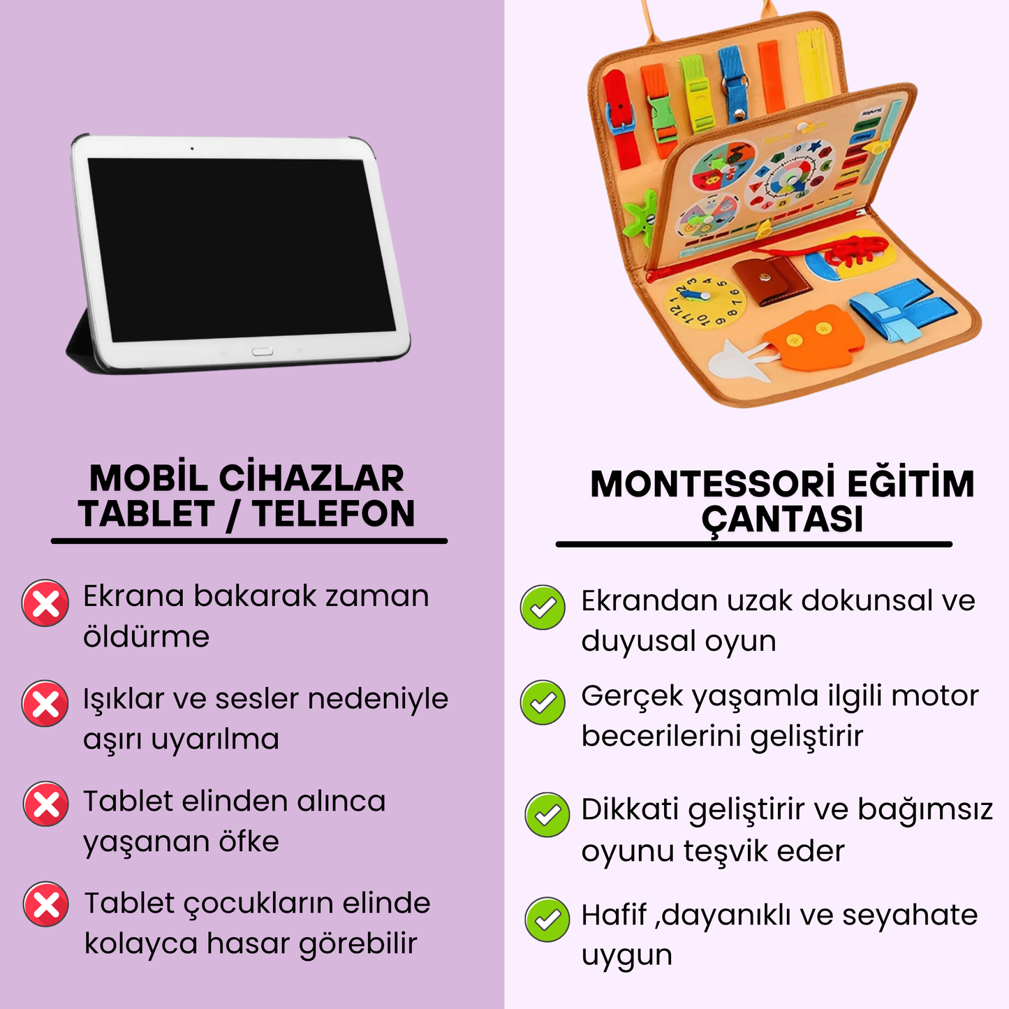 Montessori Aktivite Panosu