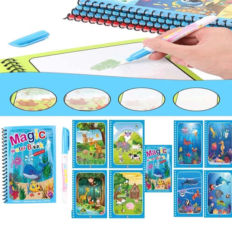Montessori Sihirli Su Boyama Kitabı
