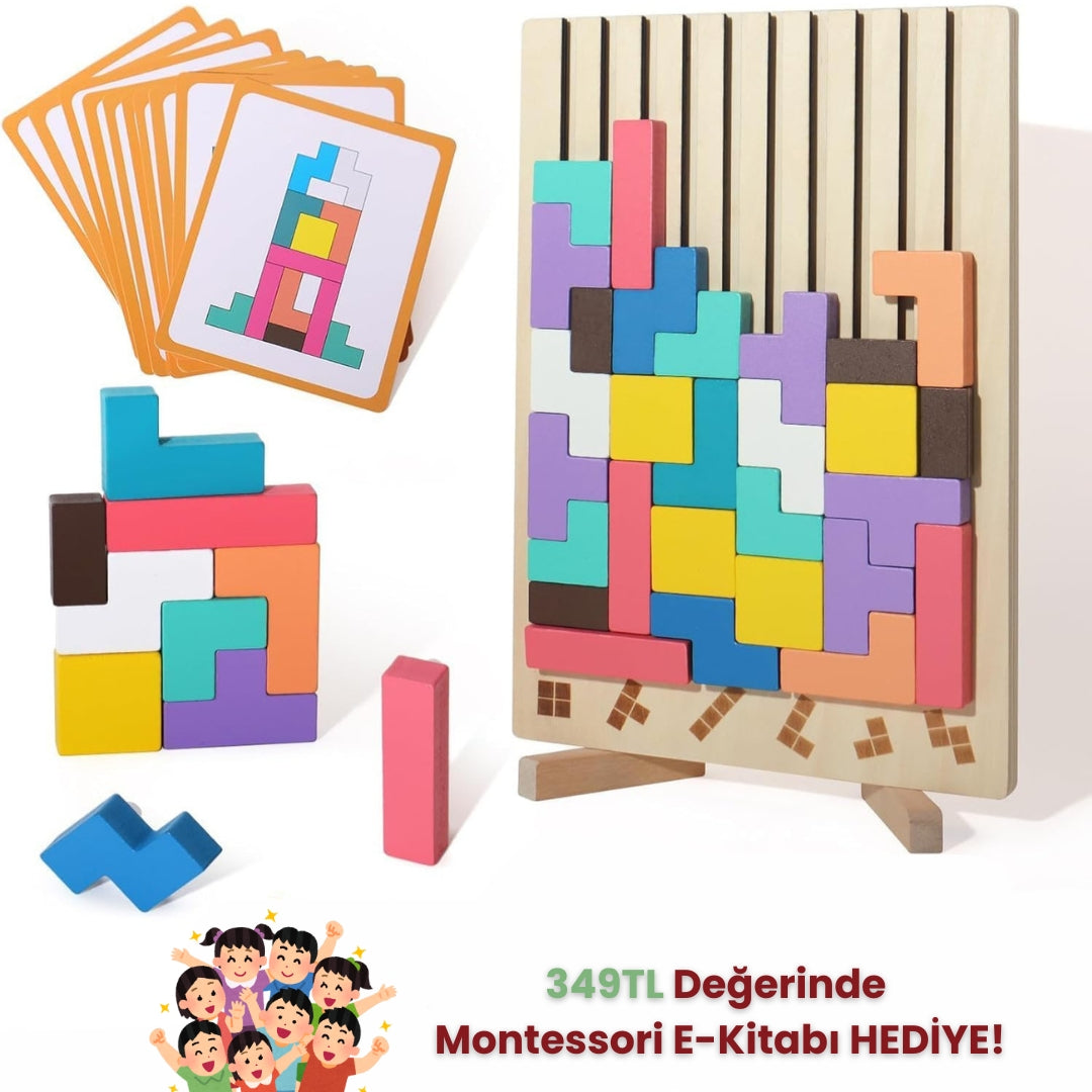 Montessori Ahşap Tetris