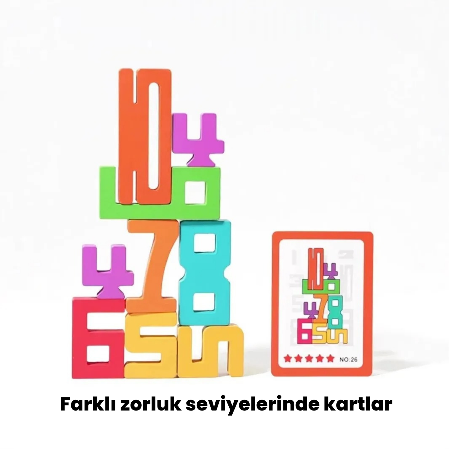 Eğitici Ahşap Sayı Blokları
