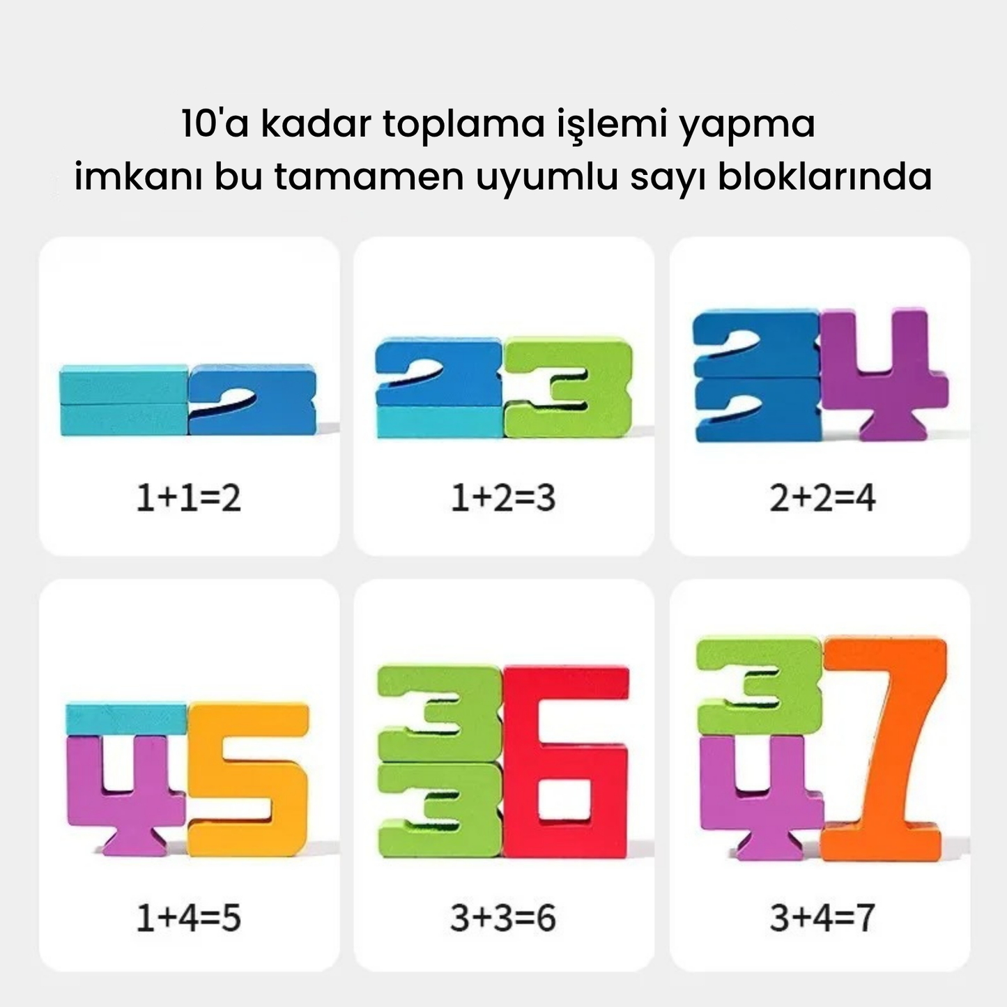 Eğitici Ahşap Sayı Blokları