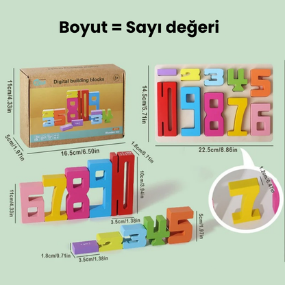 Eğitici Ahşap Sayı Blokları